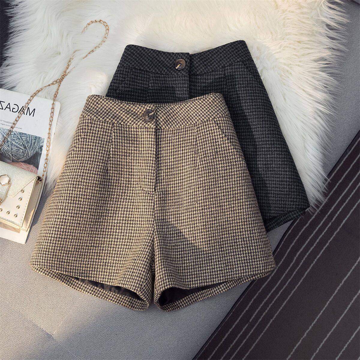 Fashion High Waist Wide Leg Shorts for Women时尚高腰阔腿短裤