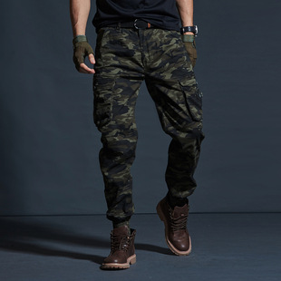 cargo pants 裤 slim 男 束脚工装 leggings men休闲修身 Casual for