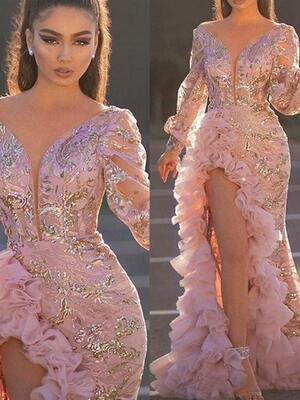 身V领长裙女身V领长裙女