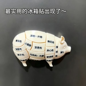 创意猪肉分割部位冰箱贴