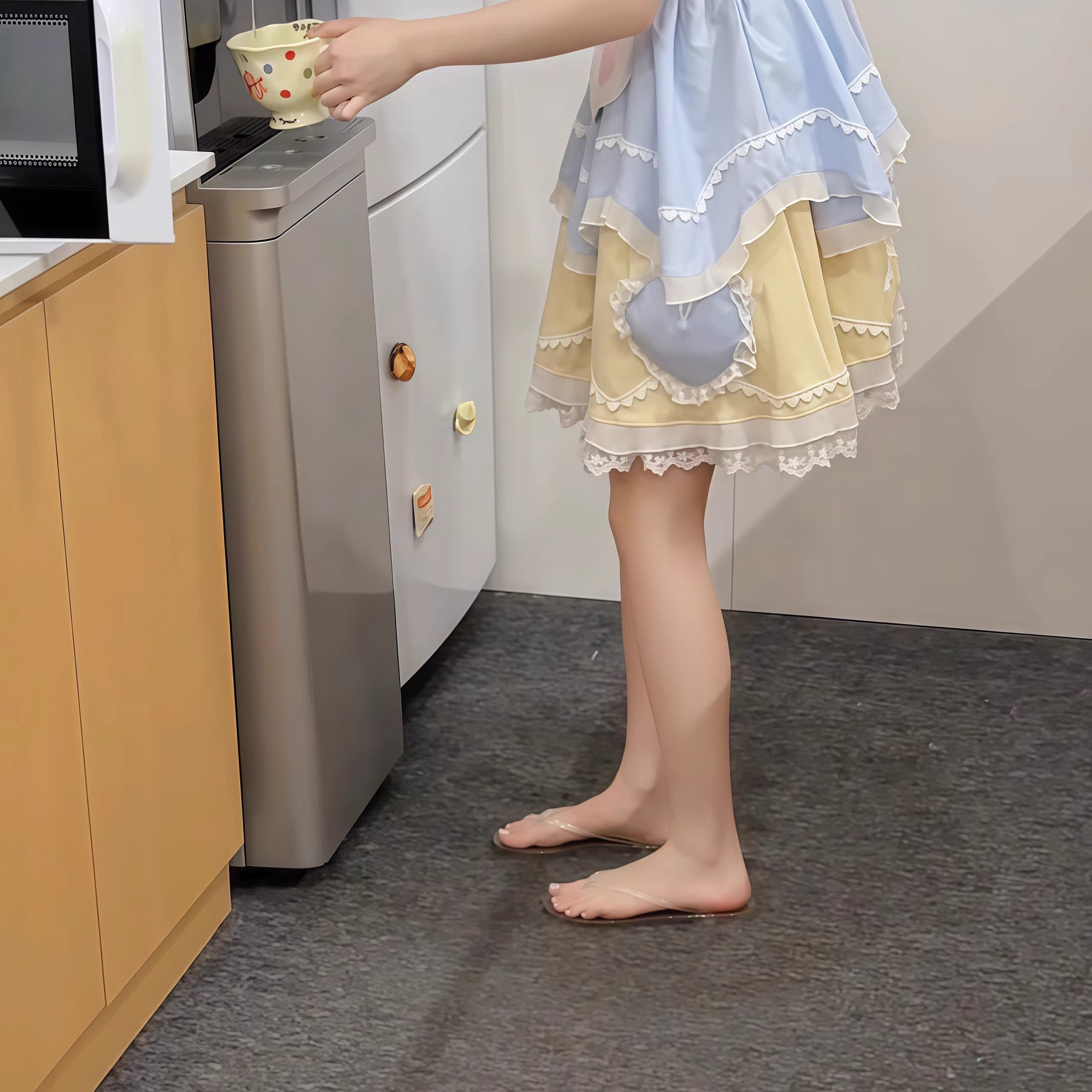 cosplay透明人字夹脚凉拖道具