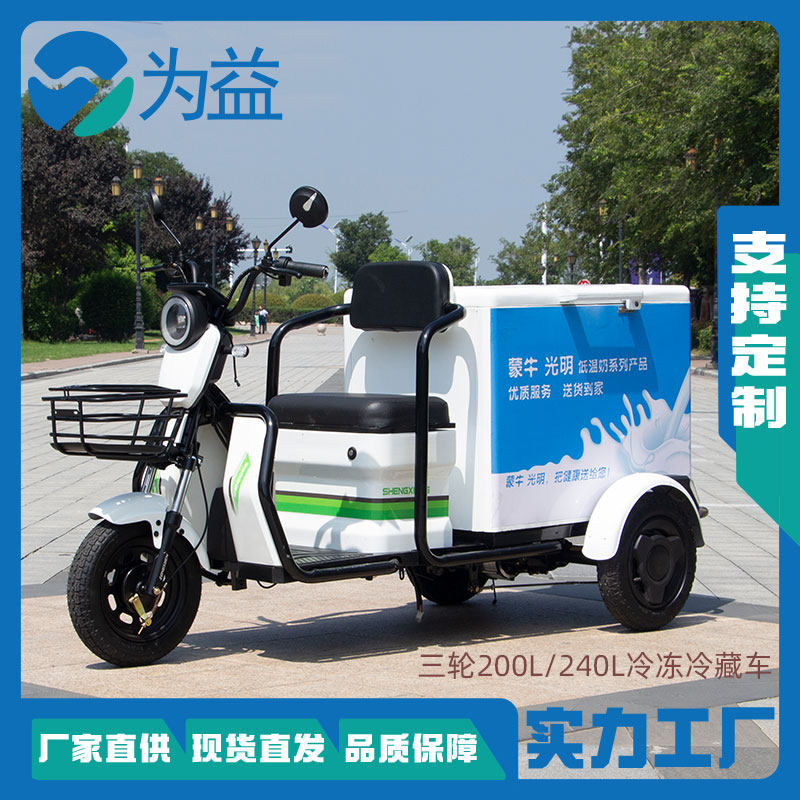 冷饮啤酒移动售卖电动三轮车冷冻冷藏冷柜冷链流动地摊电动三轮车