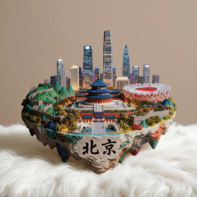 中国北京3D立体金属冰箱贴