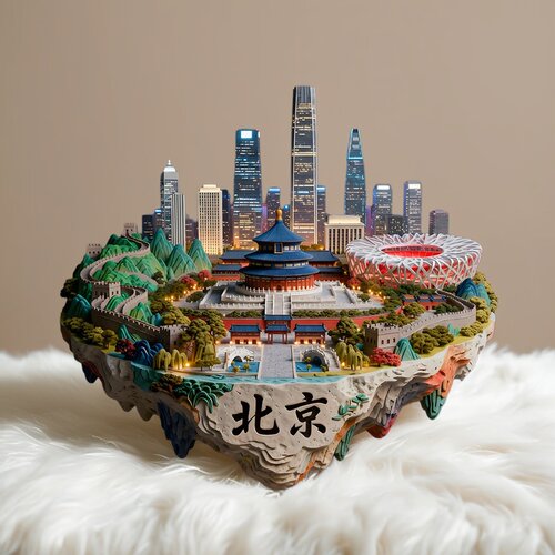 中国北京3D立体金属冰箱贴