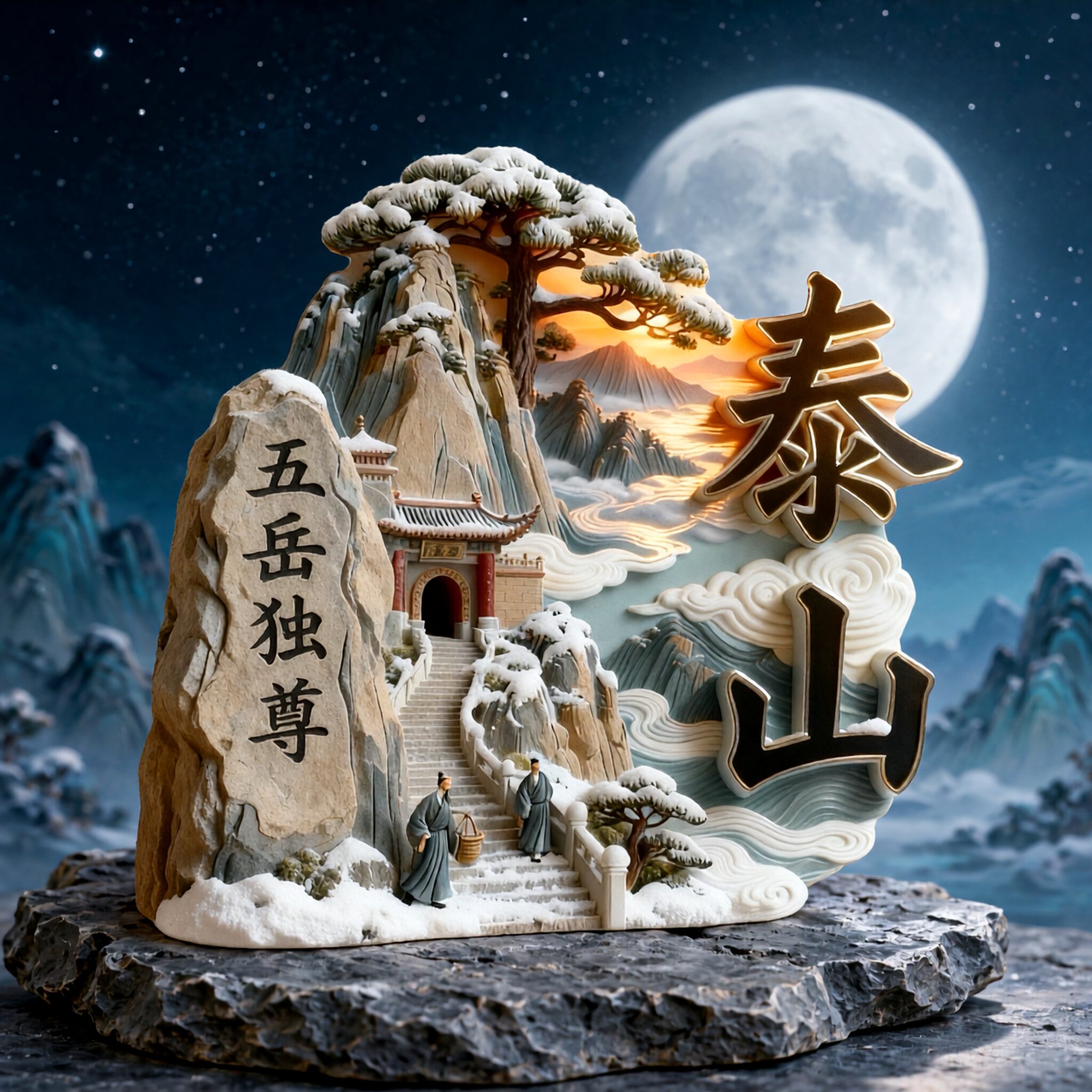 泰山金属冰箱贴强磁贴世界之窗创意旅游纪念品磁性贴文创伴手礼物