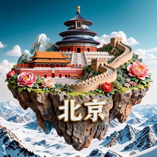 北京城市地标金属冰箱贴磁贴旅游景点纪念品伴手礼品送朋友小礼物