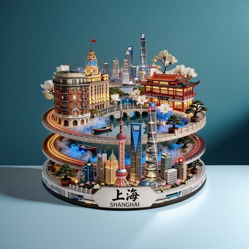 中国城市3d立体浮雕金属冰箱贴磁贴旅游景点纪念品伴手礼送小礼物