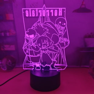 周边游戏传说之下手办模型立牌七彩充电插电机箱摆件3D小夜灯礼物