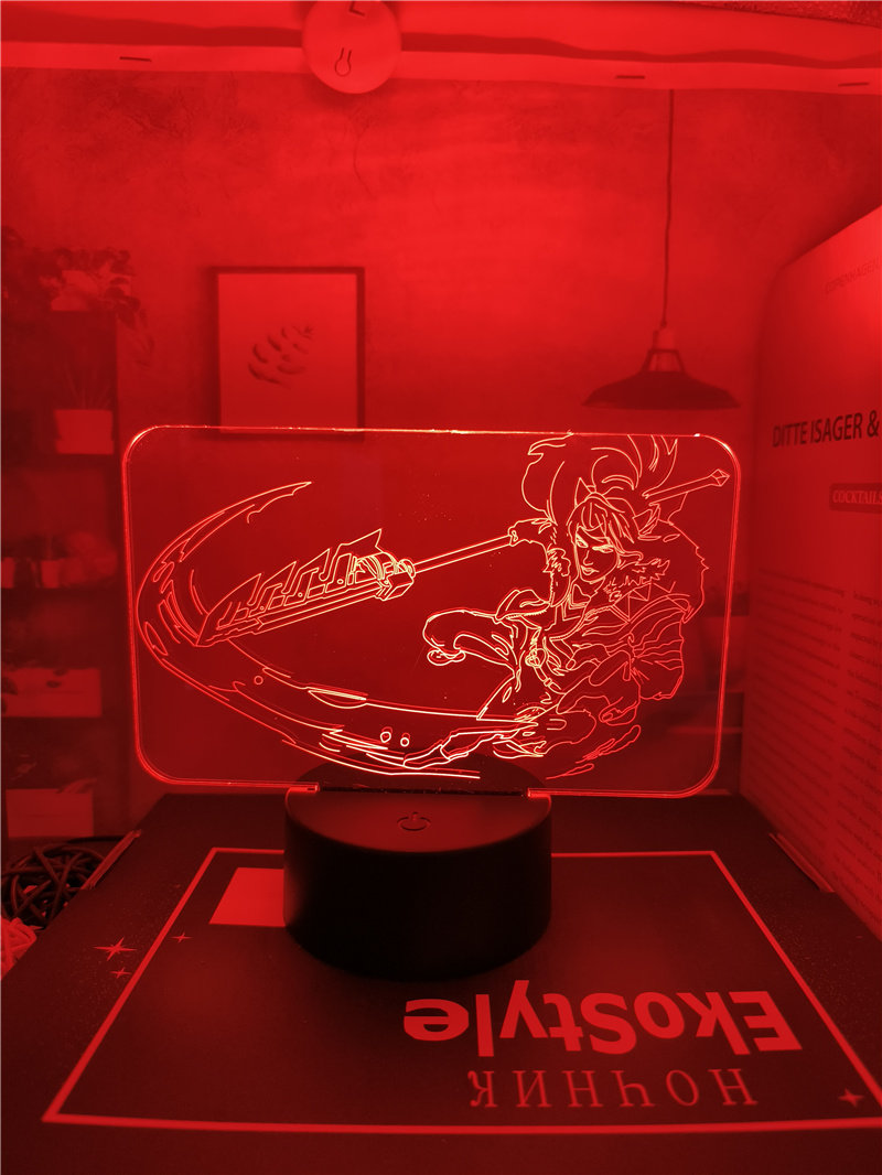 王者荣耀 韩信皮肤街头霸王 立牌发光装饰送朋友礼物充电3D小夜灯