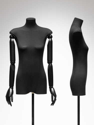 黑色扁身模特展示架女装半身平胸假人台全身服装店橱窗女模特道具