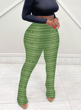 High waisted sexy hip lifting striped pants 高腰性感提臀长裤