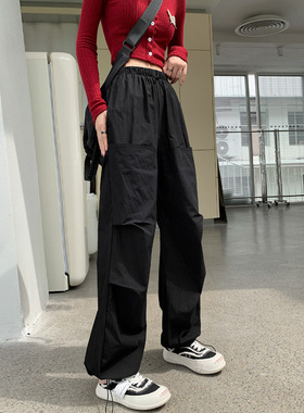 Casual high waisted leggings overalls 休闲高腰束脚工装裤女士