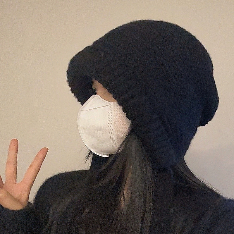 帽子女冬季宽松保暖针织护耳帽