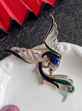 【任四月中古首饰】Attwood Sawyer天堂鸟胸针 Vintage中古首饰