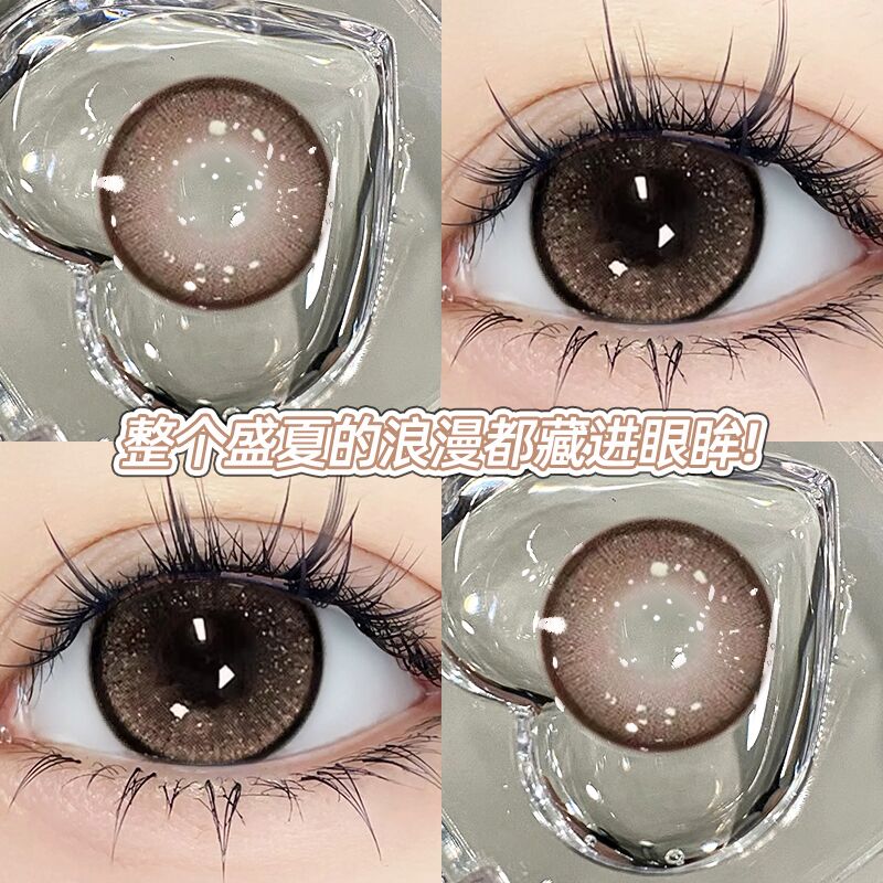 美瞳半年抛棕色混血款大小直径彩色隐形眼镜正品官方旗舰店女眸色