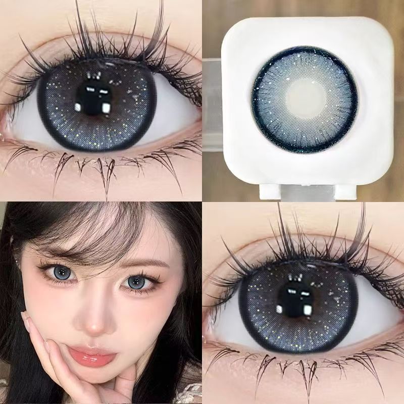 日抛女混血感10片装碎光星云蓝色大小直径一次性隐形眼镜正品眸色