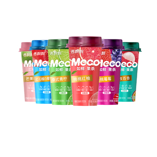 香飘飘meco果汁茶饮料400ml*15杯水果茶桃青柠檬即饮果汁茶饮料