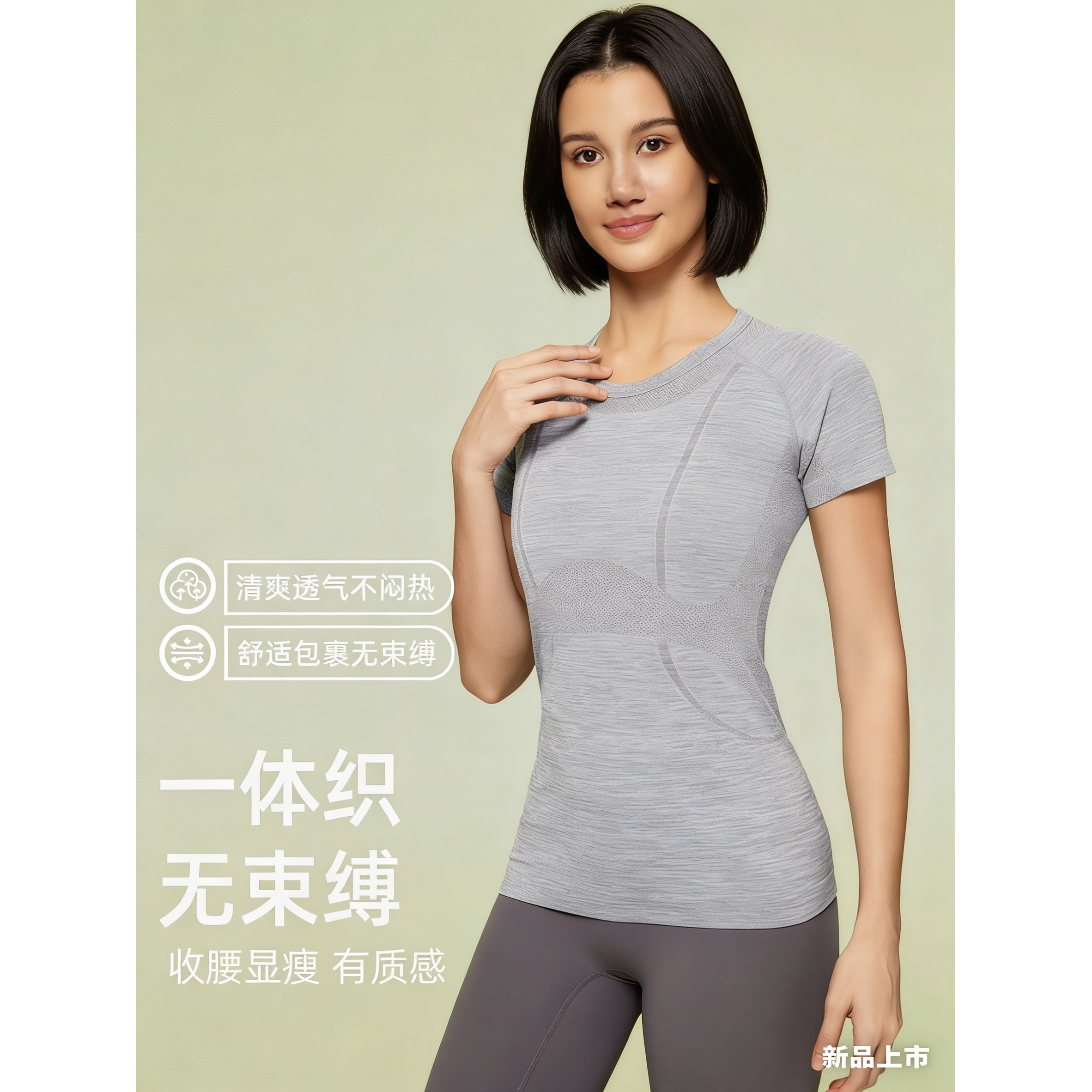 新款女士短袖圆领运动T恤跑步健身上衣修身透气瑜伽短袖,运动服/休闲服装,健身衣,淘宝优惠券,粉丝福利购,淘宝优惠卷