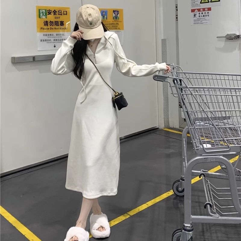 法式气质卫衣连衣裙子早