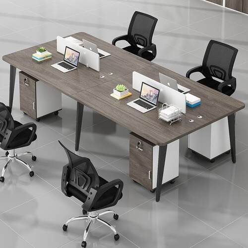 职员办公桌椅组合现代简约员工位屏风卡座四六人位电脑桌办公桌子