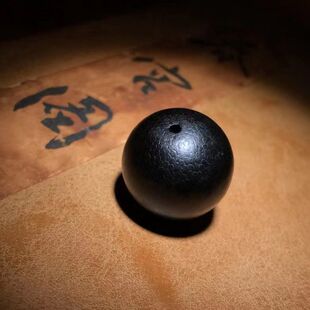 披毛犀高端牛角黑金手串单珠竹丝纹鱼籽纹清晰可见文玩收藏