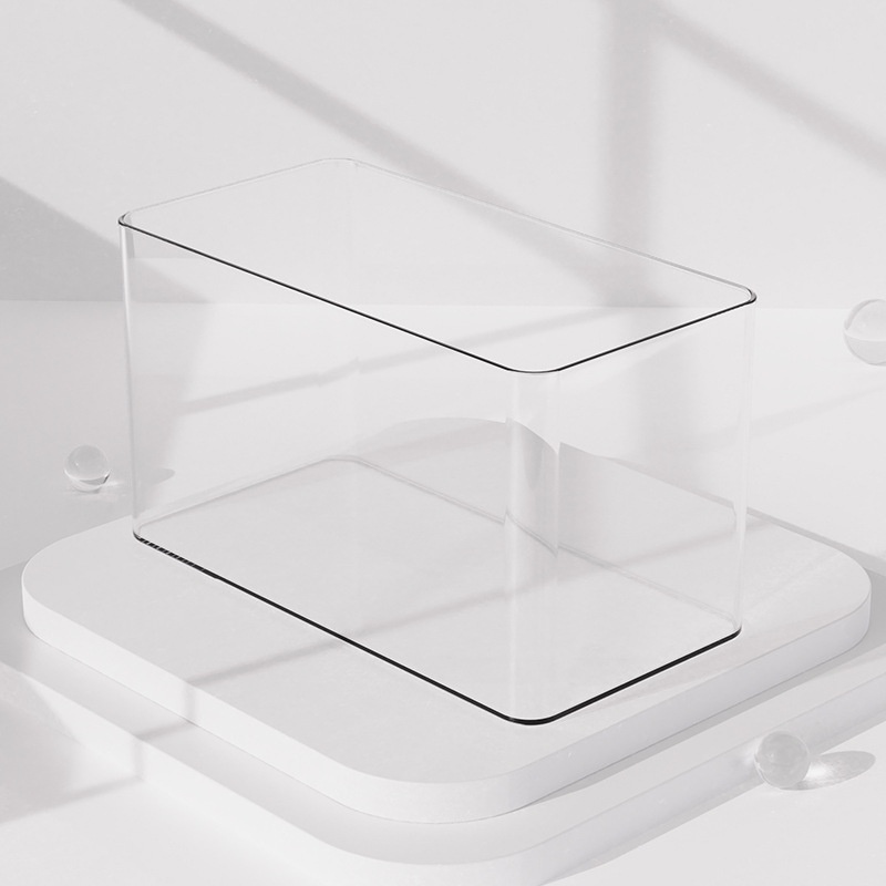 鱼缸透明亚克力仿玻璃盒带盖金鱼缸普通超白造景桌面缸办公室鱼缸