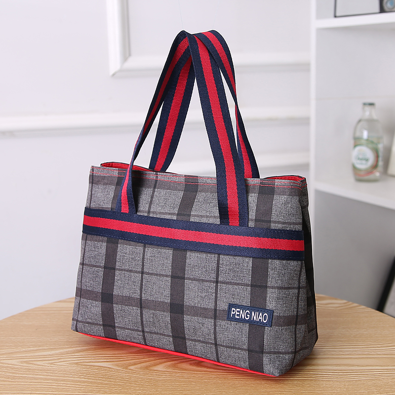 手提包女包韩版小布包帆布妈咪包中老年妈妈包双层手提袋逛街包包