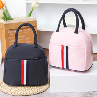手提包时尚新款饭盒袋妈咪包防水便当上班手提小布包手拎袋化妆包
