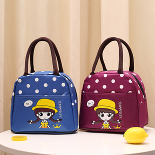 手提包防水便当包妈咪包午餐包饭盒袋上班小布包卡通手拎包化妆包