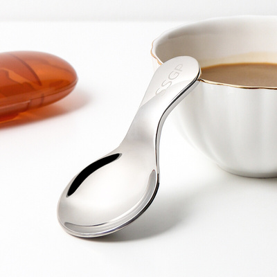 极速创意短柄小勺子304不锈x钢饭匙汤匙外出旅行可携式餐具可爱儿