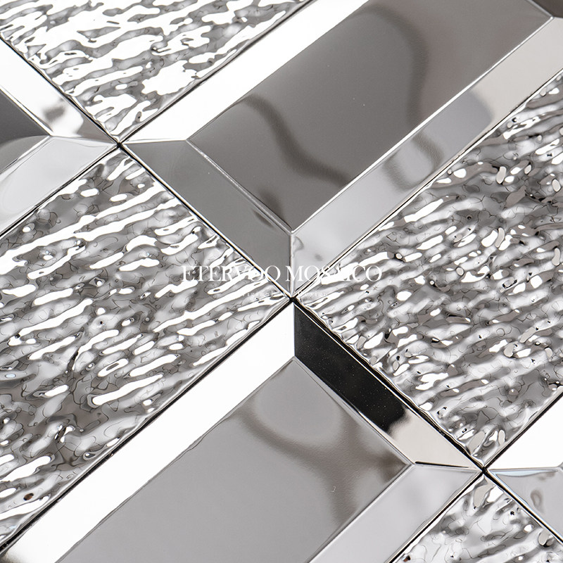 金属镜面不锈钢马赛克瓷砖酒店KTV咖啡酒吧餐厅吧台装饰背景墙砖
