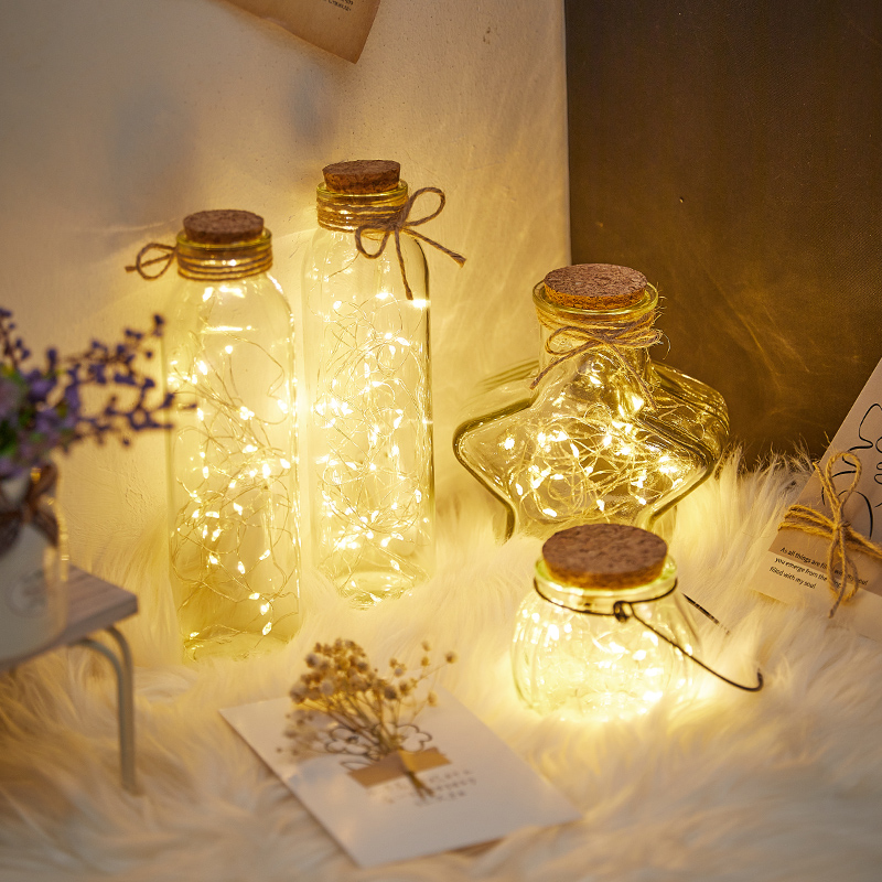 led铜线灯串i小彩灯闪灯生日房间场景布置氛围灯圣诞树装饰品灯带