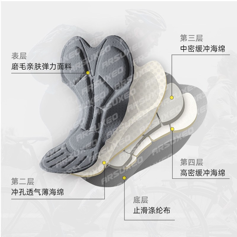跨境夏季骑c行服男山地车套装自行车专业紧身轻薄透气高密海绵垫