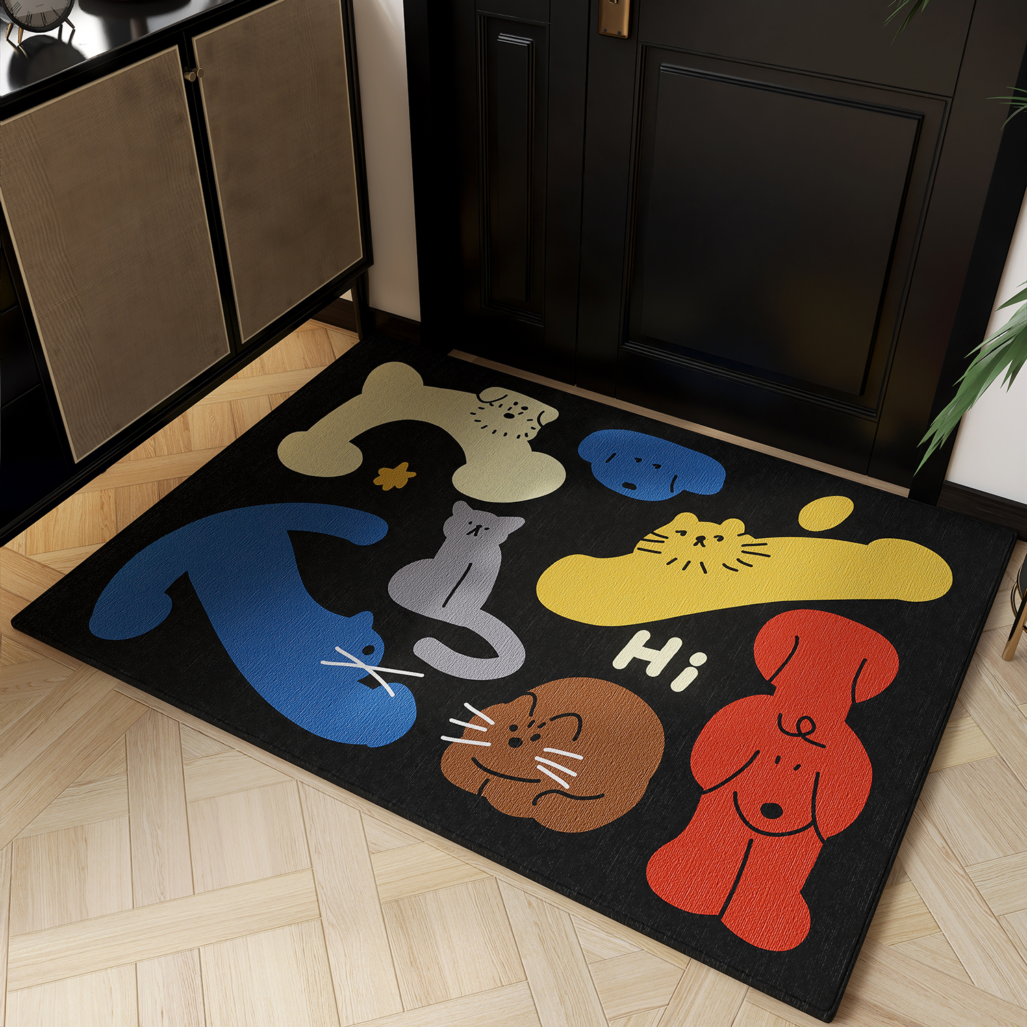 进门地垫入户门垫2024新款轻奢家用地毯门口防滑垫子可爱玄关脚垫