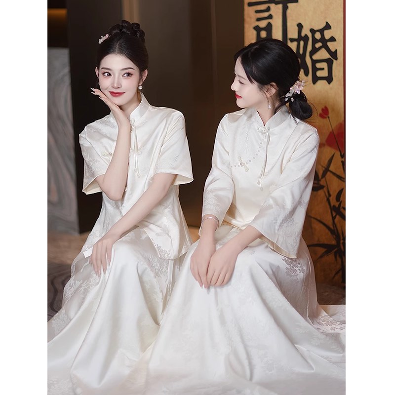 新中式伴娘服高级小众2025新款闺蜜团礼服裙国风姐妹团两件套春夏