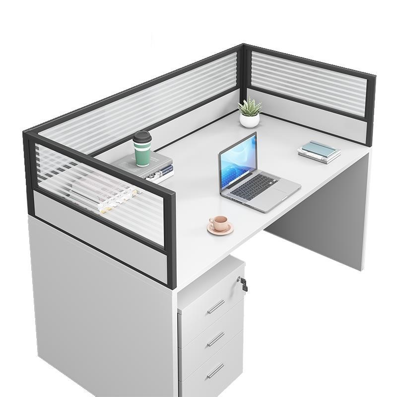 办公桌桌面屏风挡板防掉落玻璃围挡隔断工位电Q脑T桌侧面分隔板定