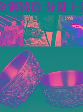 聚宝盆摆件铜盆纯铜家用客厅玄关铜器家居装饰品结婚乔迁新居礼品