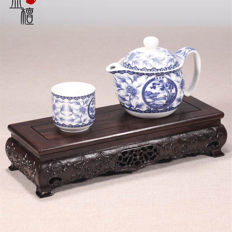 红木底座托架石头奇石摆件香炉茶壶花盆花瓶盆景S佛像工艺品实木