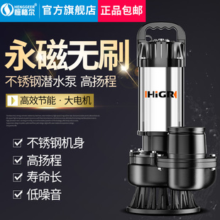 高扬程直流潜水泵12V24V48V60V伏家用电瓶车抽水泵农用灌溉抽水机