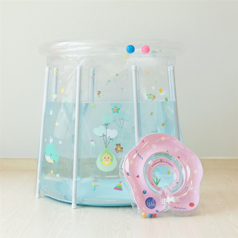 婴儿童洗澡桶充气透明浴桶大人全A身沐浴泡澡桶可折叠游泳桶洗澡