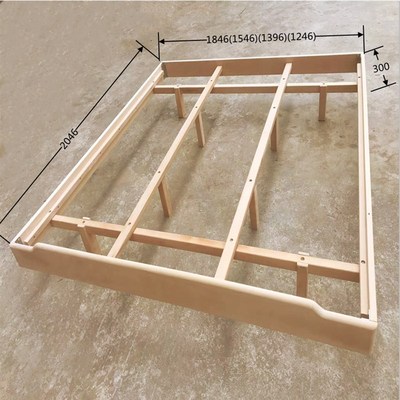 新品上架支持定制实木无床头榉木床架排骨架榻榻S米床小户型原木