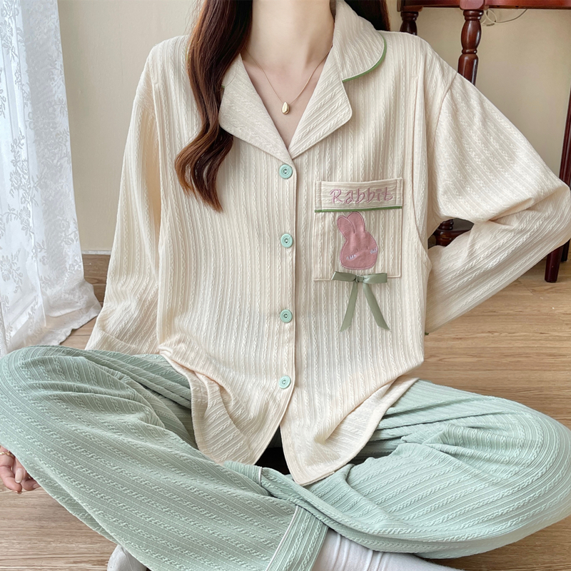 纯棉月子服夏季薄款产后产妇哺乳孕妇睡衣女春秋款怀孕.期喂奶坐