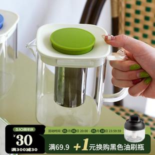 过滤冷水壶玻璃耐高温家用高硼硅客厅高颜值办公室泡花茶壶凉水壶