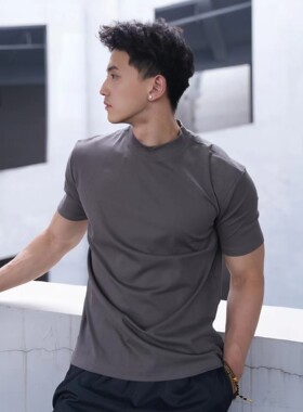 Vest Up索罗娜速干防晒显大收袖口T恤凉感运动美式休闲短袖男潮