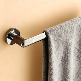 轻奢毛巾架免打孔卫生间置物架挂杆浴室厕所挂架毛巾杆单杆加长款