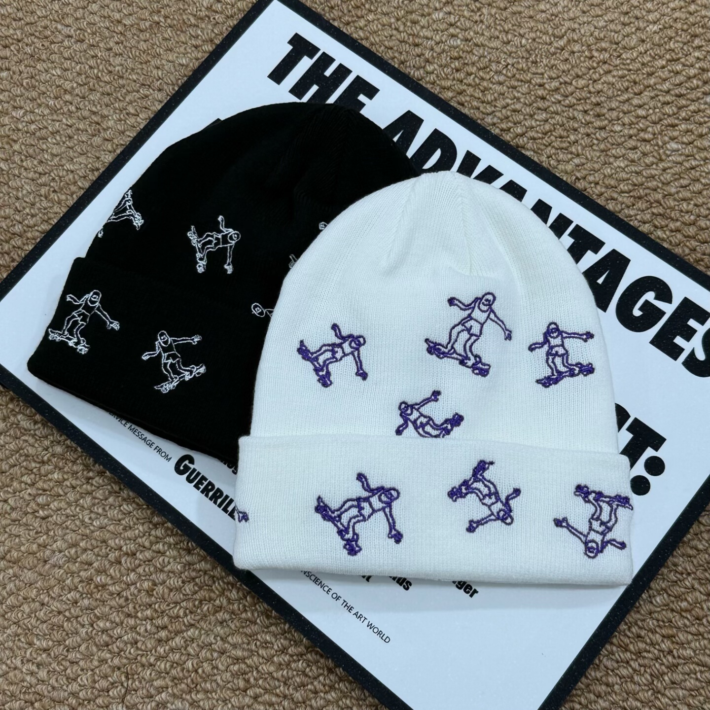 出口THRASHER男女街头嘻哈保暖滑板毛线帽时尚刺绣针织帽滑雪冷帽