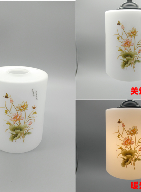 奶白磨砂玻璃 灯具配件台灯餐厅美式北欧吊灯灯罩