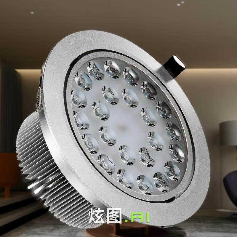 珠宝店嵌入式珠宝柜台led射灯36w天花灯24w36W30w开孔16/19CM商场,家装灯饰光源,格栅灯,淘宝优惠券,粉丝福利购,淘宝优惠卷