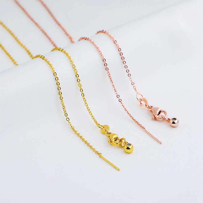 14K GOLD-FILLED COLOR-RETAINING UNIVERSAL O-WORD NECKLACE WEARABLE BEADS ADJUSTABLE NECKLACE BRACELET BEADS HANDMADE DIY ACCESSORIES