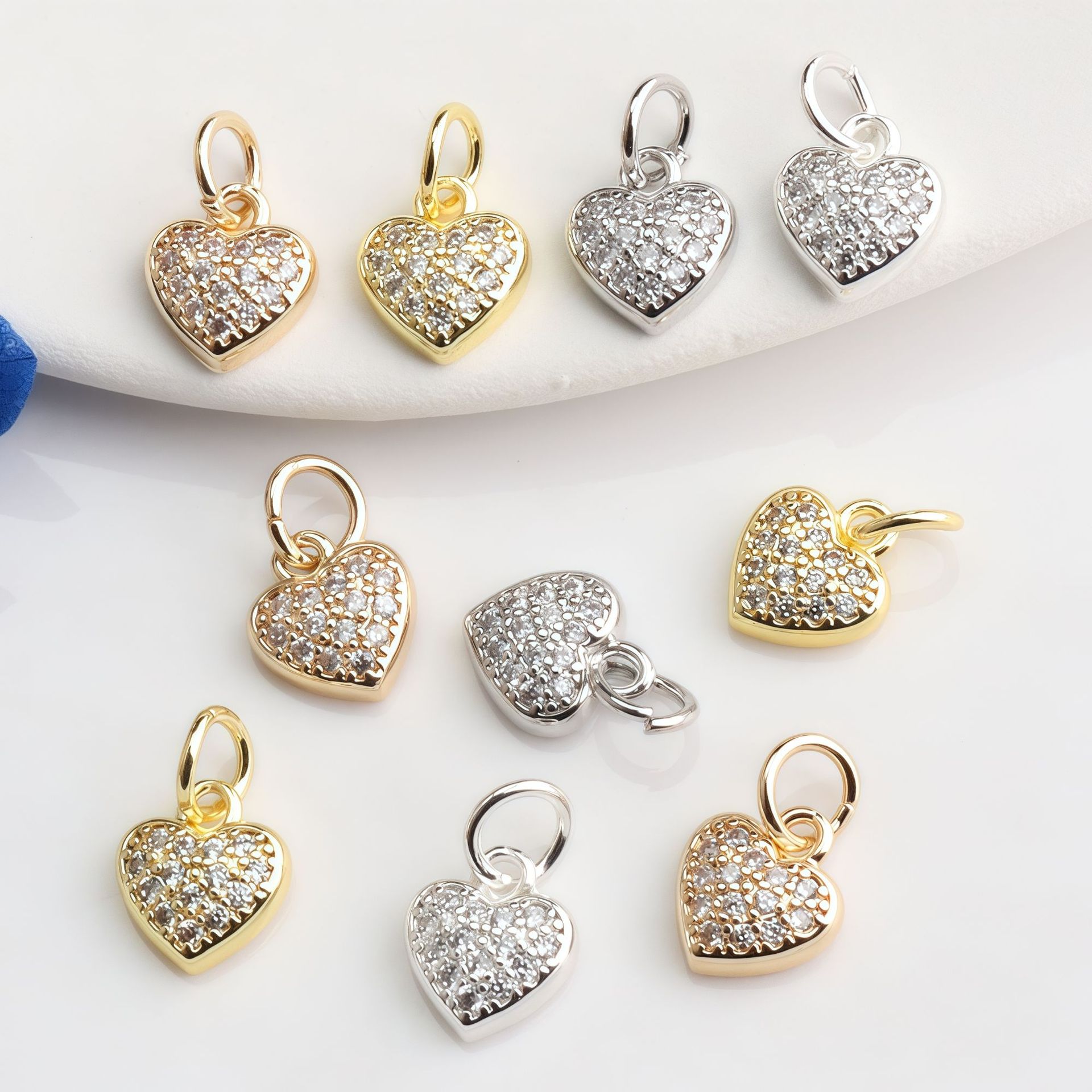 满钻爱心吊坠挂饰手工饰品配件